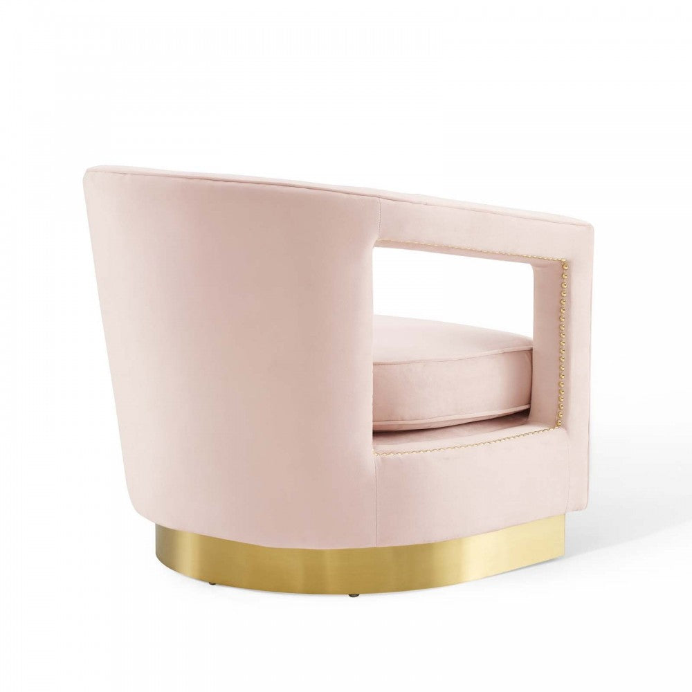 Frolick Performance Velvet Armchair, Pink