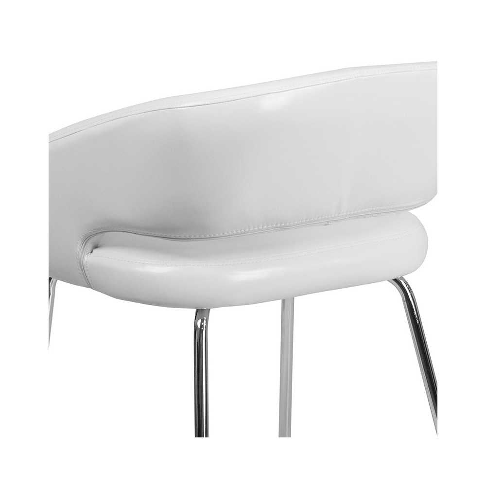 Fusion Series Contemporary White LeatherSoft Side Reception Chair