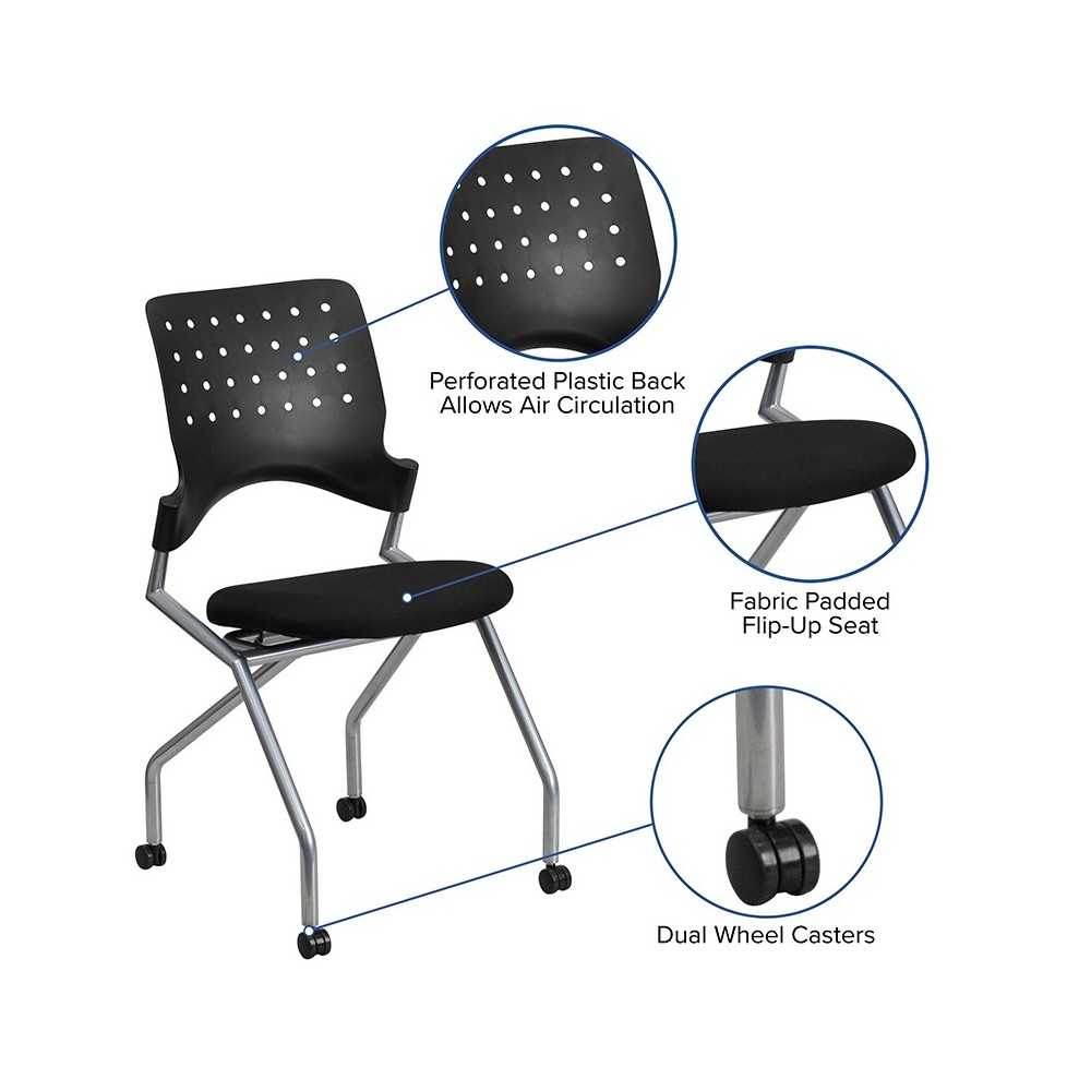 Galaxy Mobile Nesting Chair with Black Fabric Seat