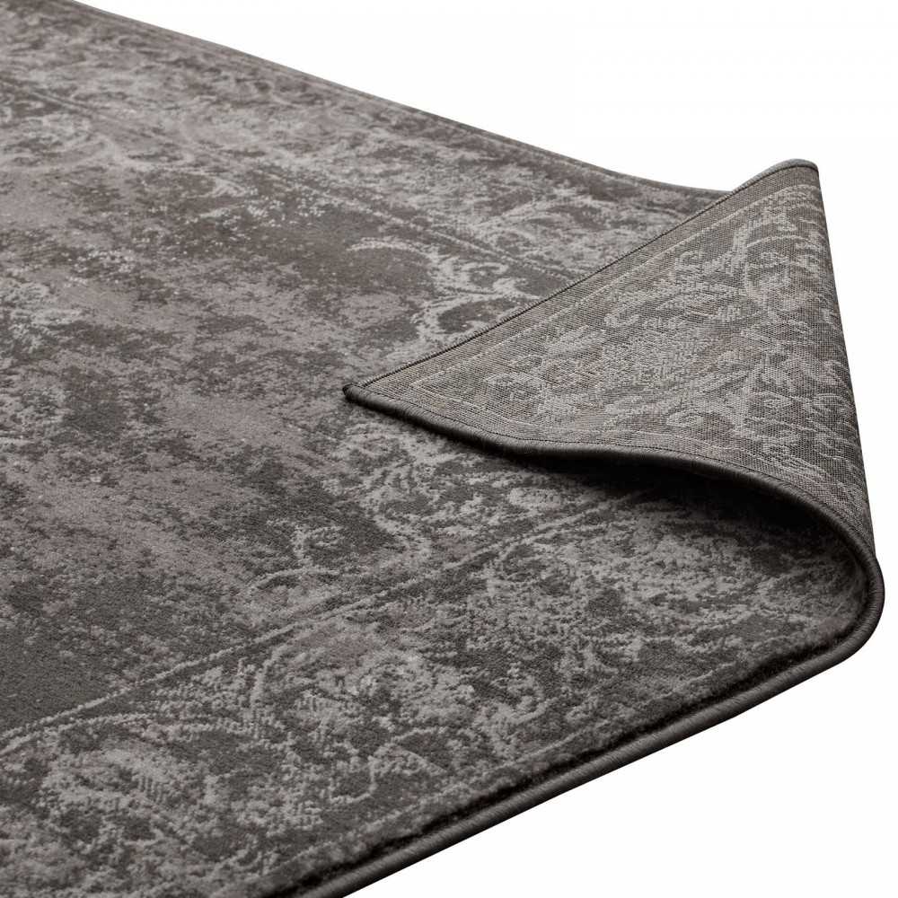 Gamela Rustic Vintage Ornate Floral Medallion 8x10 Area Rug, Antique Light and Dark Brown