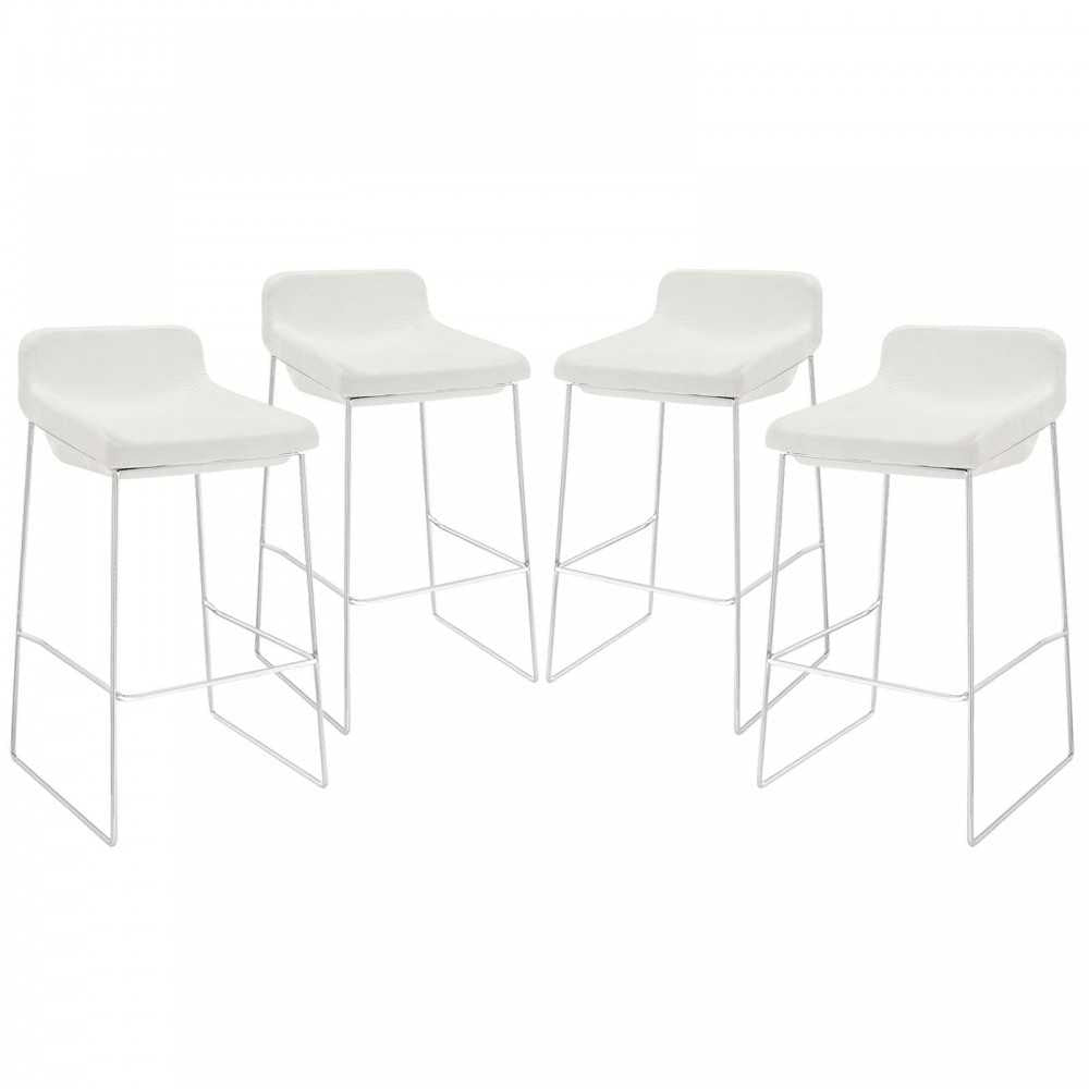 Garner Bar Stool Set of 4, White