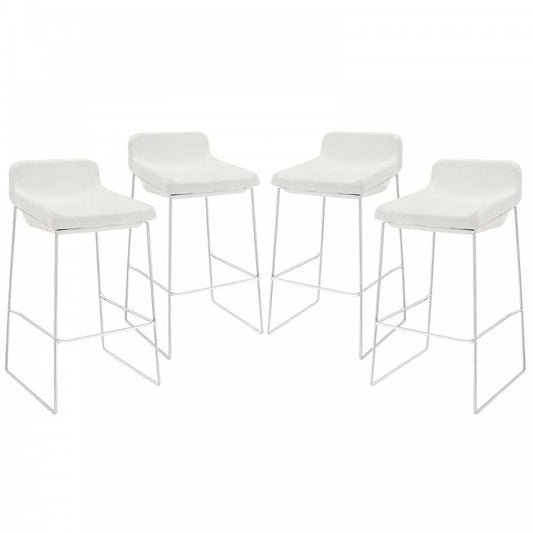 Garner Bar Stool Set of 4, White