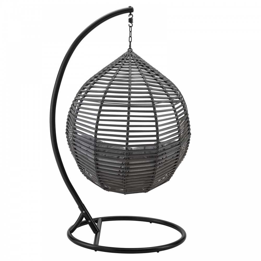 Garner Teardrop Outdoor Patio Swing Chair, Gray Gray