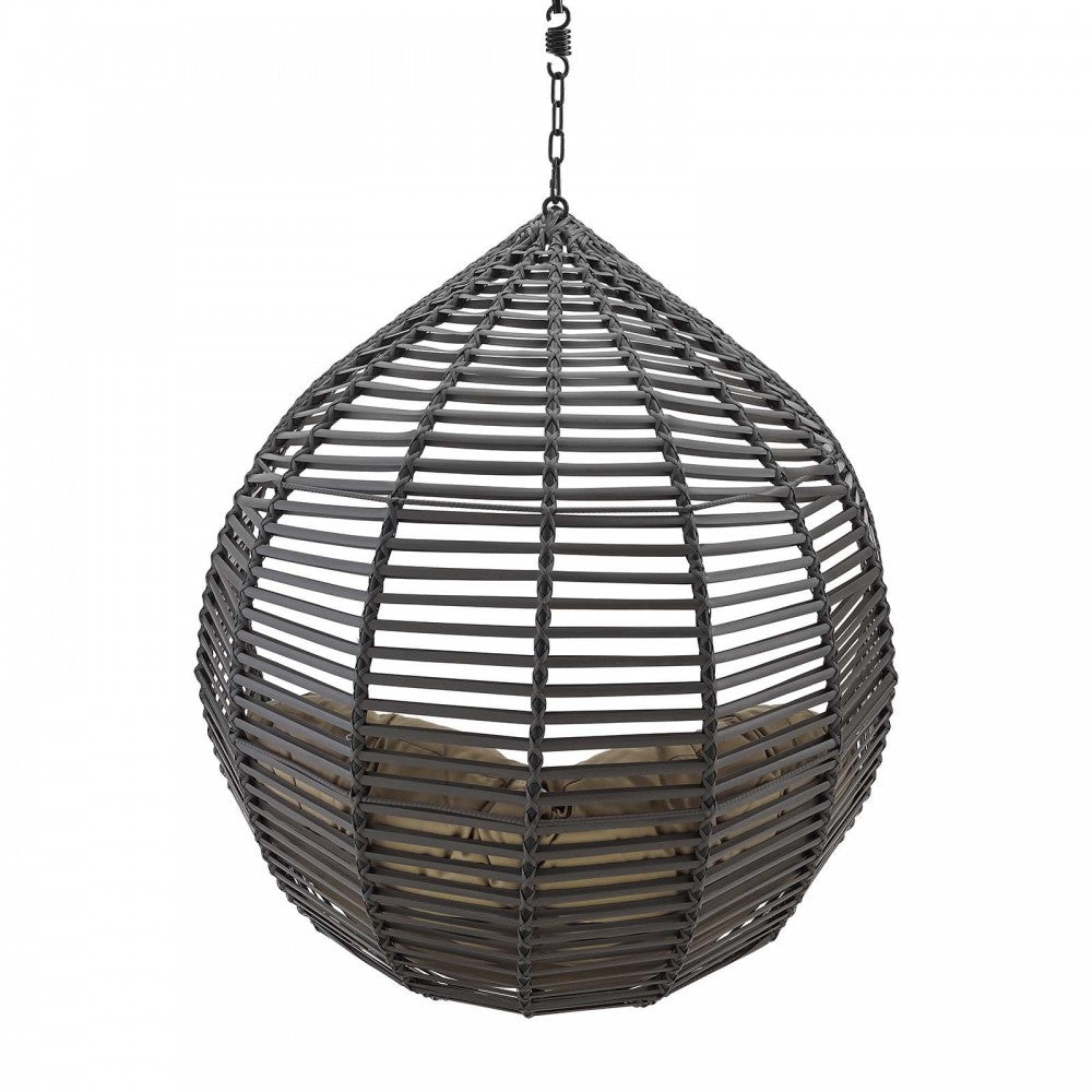 Garner Teardrop Outdoor Patio Swing Chair Without Stand, Gray Mocha