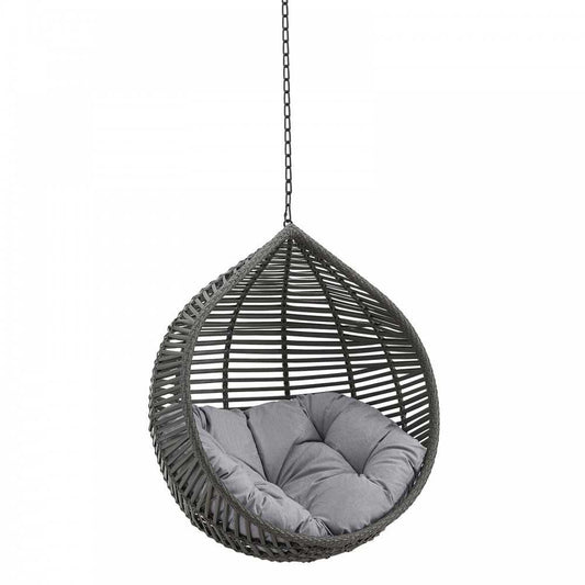 Garner Teardrop Outdoor Patio Swing Chair Without Stand, Gray Gray