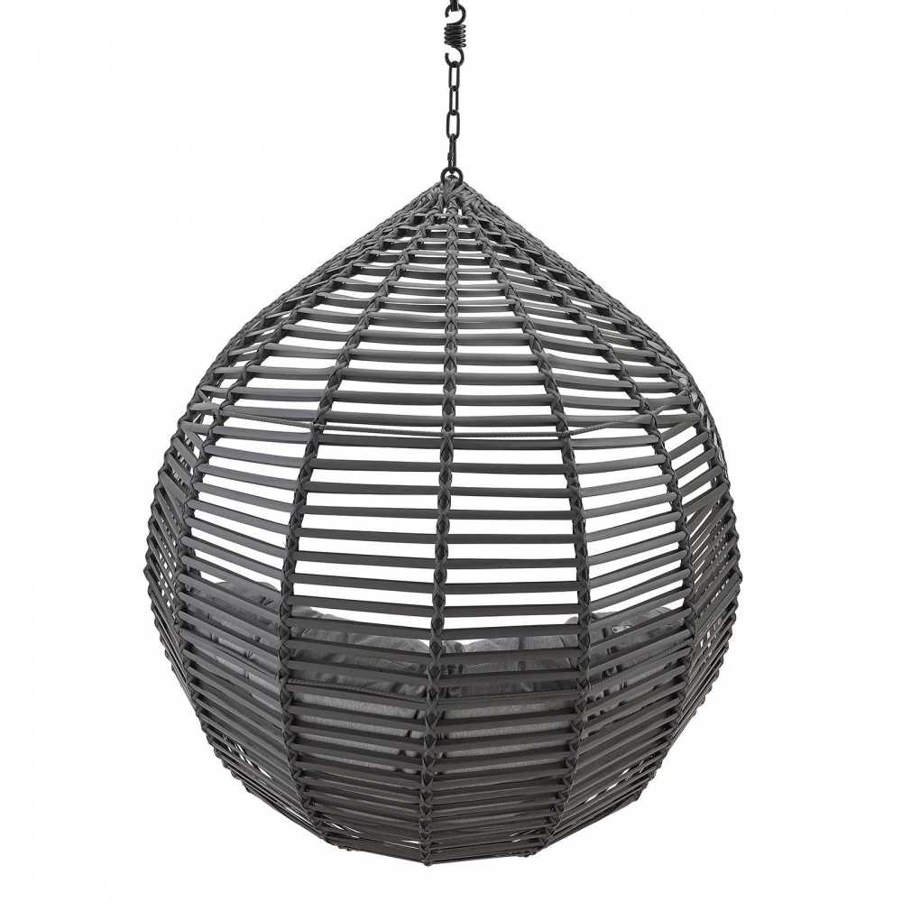 Garner Teardrop Outdoor Patio Swing Chair Without Stand, Gray Gray