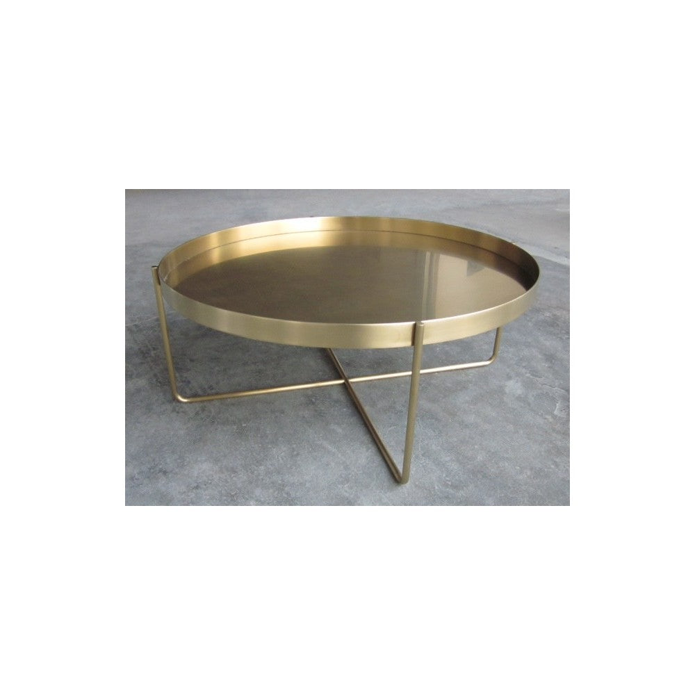 Gaultier Gold Metal Coffee Table, HGDE122