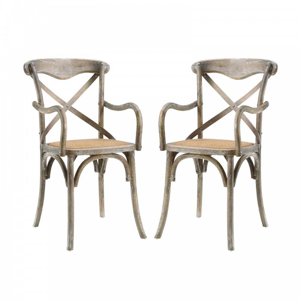 Gear Dining Armchair Set of 2, Gray