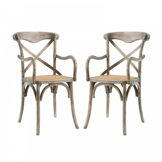 Gear Dining Armchair Set of 2, Gray