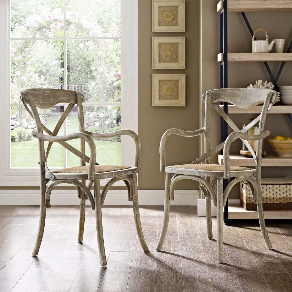 Gear Dining Armchair Set of 2, Gray