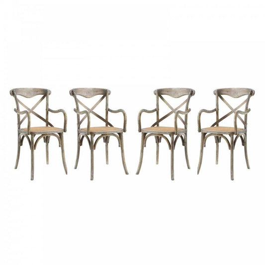Gear Dining Armchair Set of 4, Gray