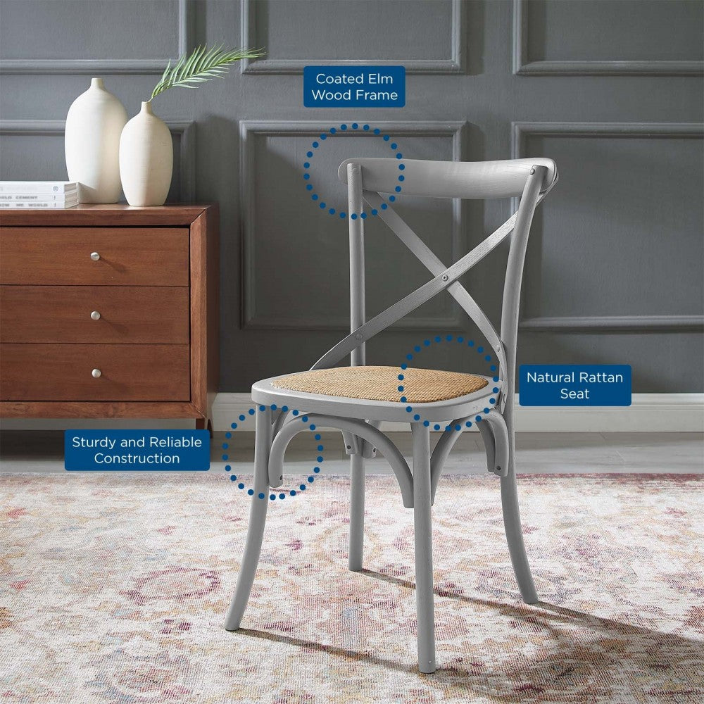 Gear Dining Side Chair, Light Gray