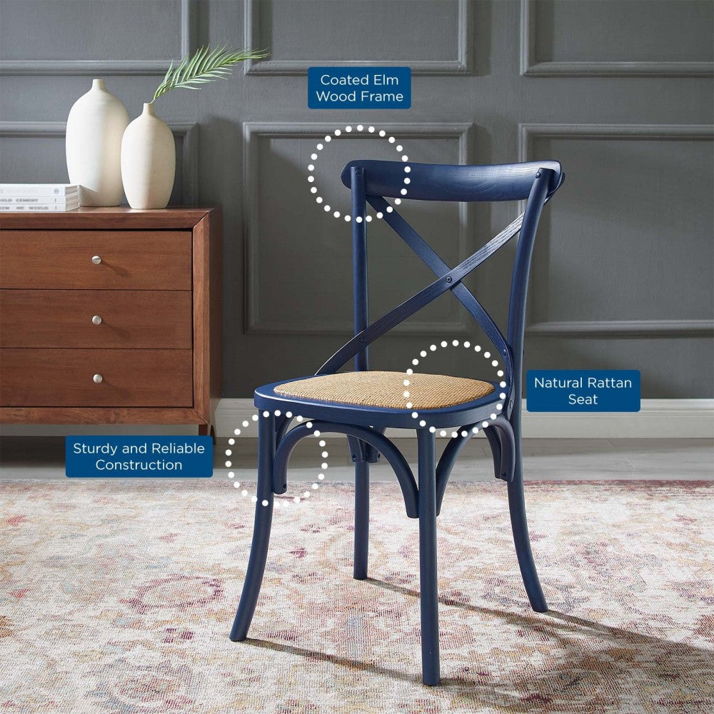 Gear Dining Side Chair, Midnight Blue