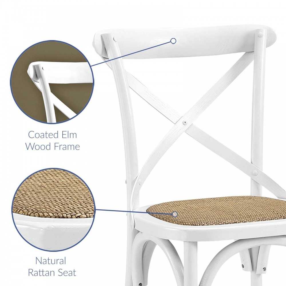 Gear Dining Side Chair, White
