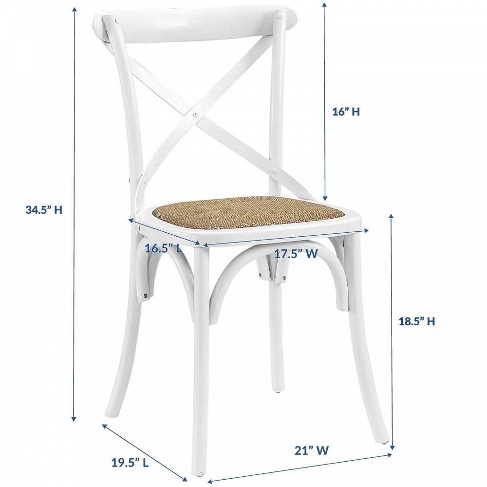 Gear Dining Side Chair, White