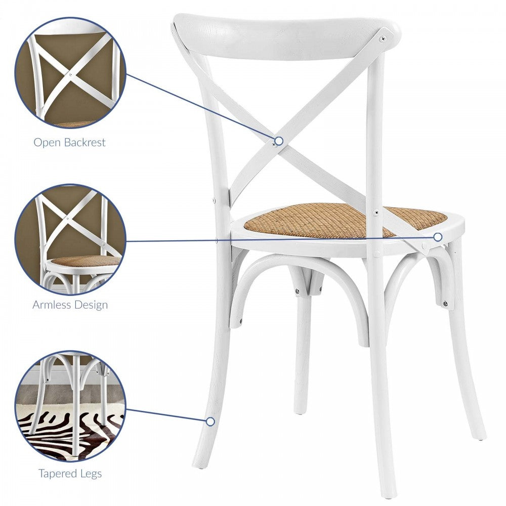 Gear Dining Side Chair, White