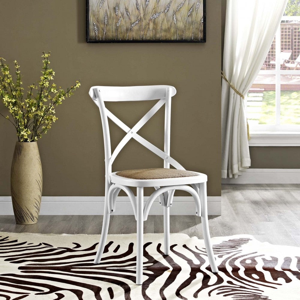 Gear Dining Side Chair, White