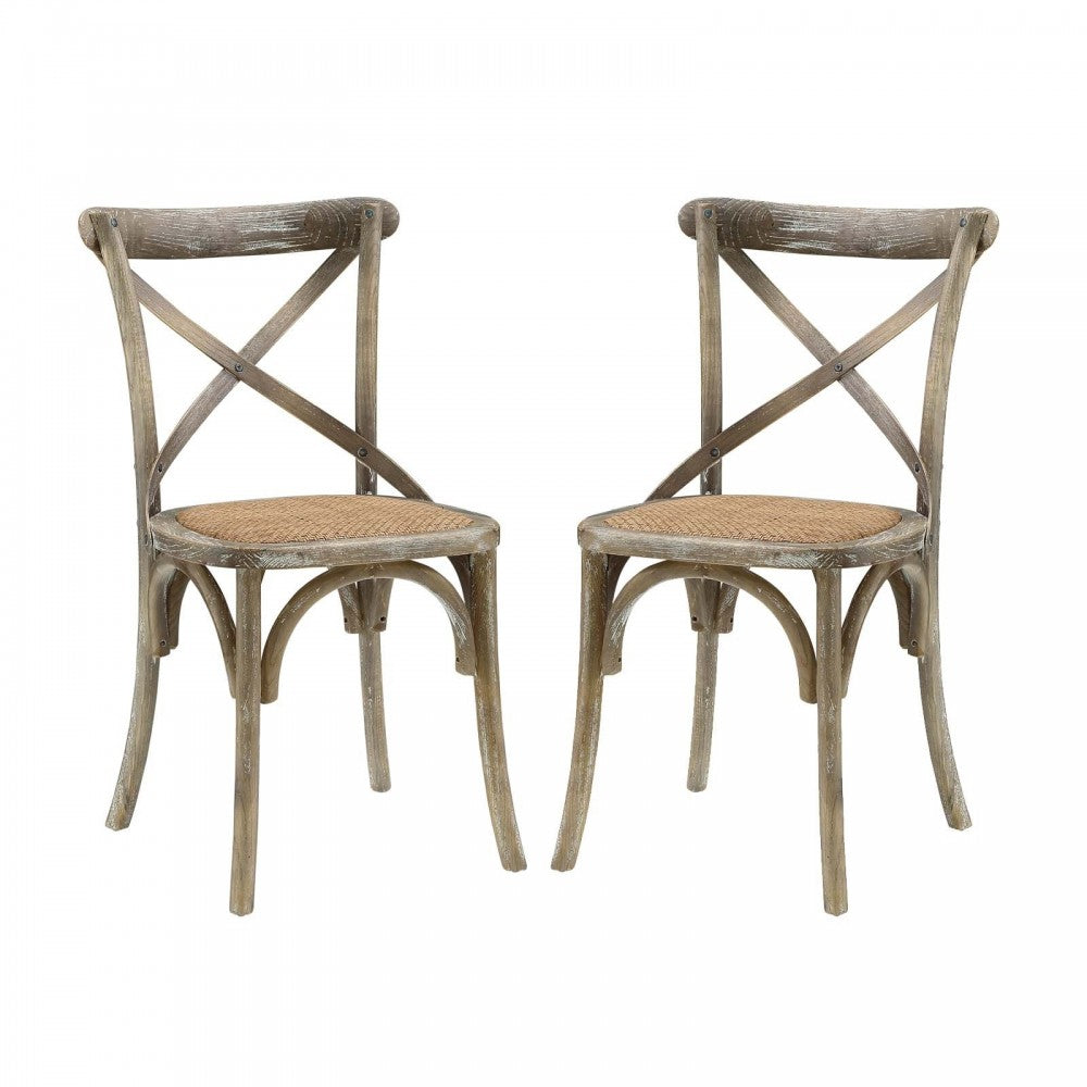 Gear Dining Side Chair Set of 2, Gray