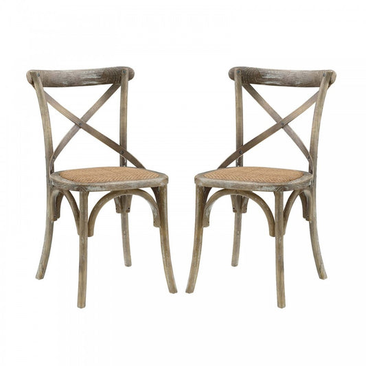 Gear Dining Side Chair Set of 2, Gray