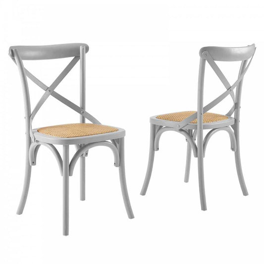 Gear Dining Side Chair Set of 2, Light Gray
