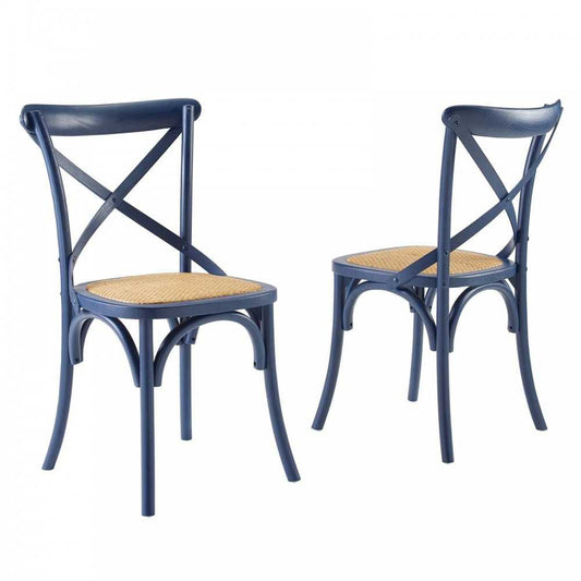 Gear Dining Side Chair Set of 2, Midnight Blue