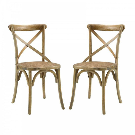 Gear Dining Side Chair Set of 2, Natural