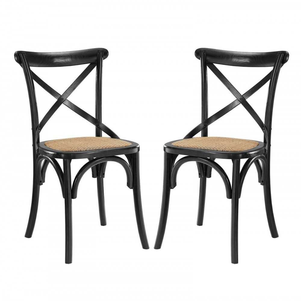 Gear Dining Side Chair Set of 2, Black