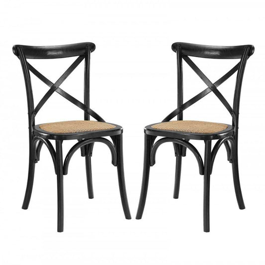 Gear Dining Side Chair Set of 2, Black