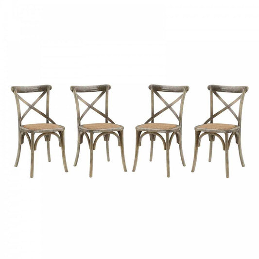 Gear Dining Side Chair Set of 4, Gray