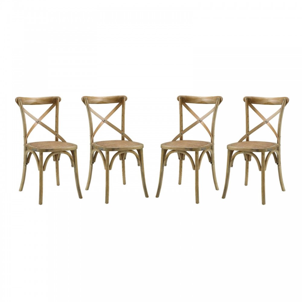 Gear Dining Side Chair Set of 4, Natural