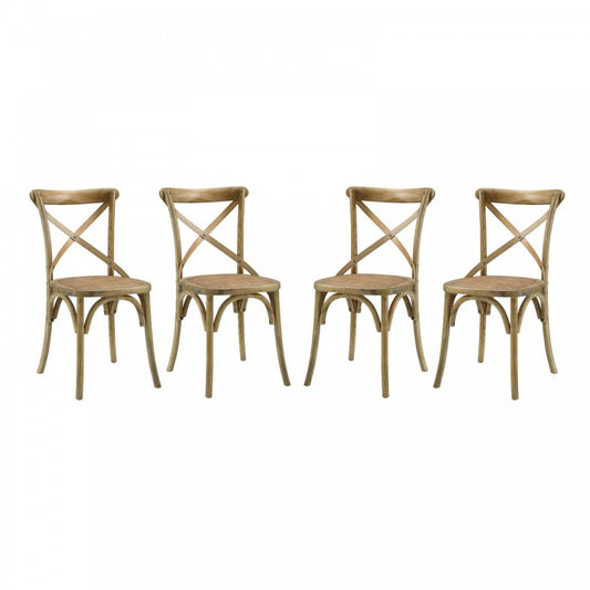 Gear Dining Side Chair Set of 4, Natural