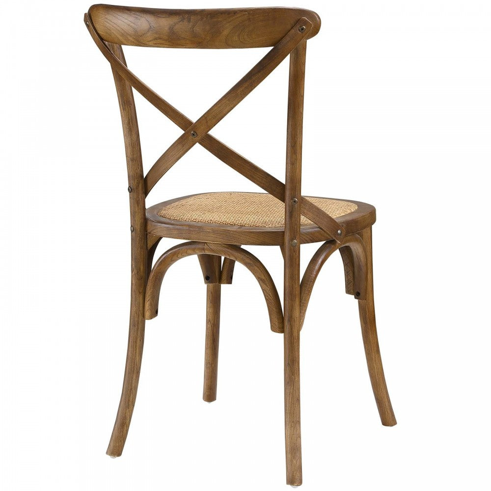Gear Dining Side Chair Set of 4, Walnut