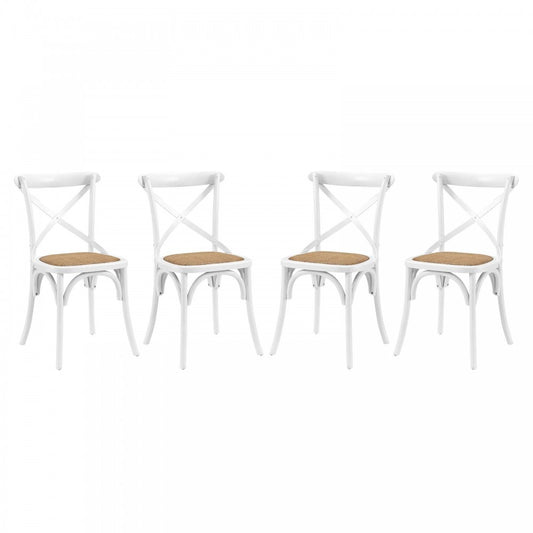 Gear Dining Side Chair Set of 4, White