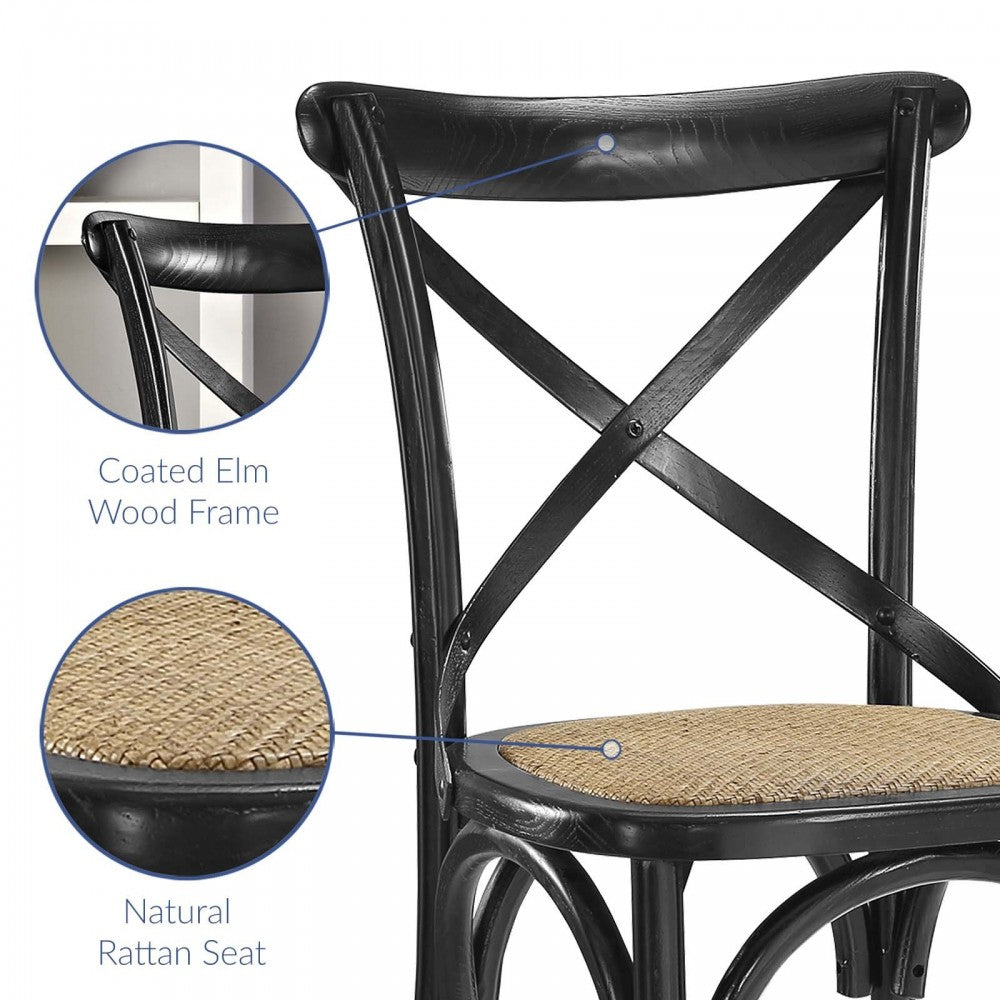 Gear Dining Side Chair, Black