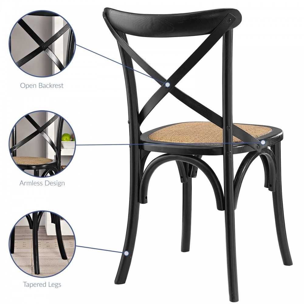 Gear Dining Side Chair, Black