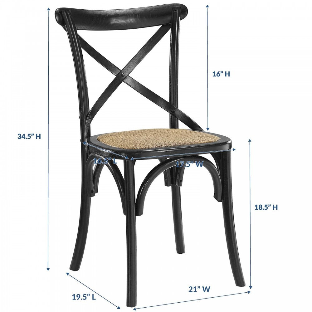 Gear Dining Side Chair, Black