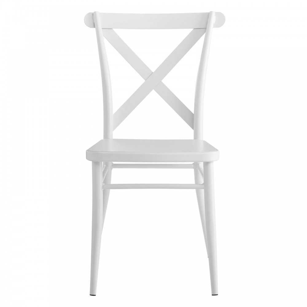 Gear Metal Dining Chairs - Set of 2, White