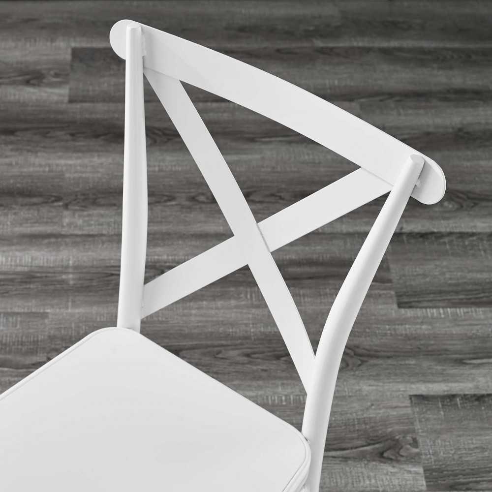 Gear Metal Dining Chairs - Set of 2, White