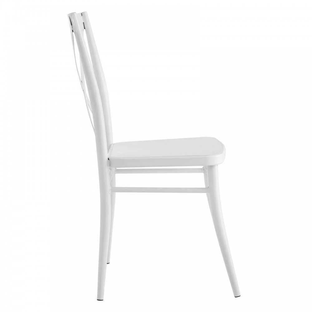 Gear Metal Dining Chairs - Set of 2, White