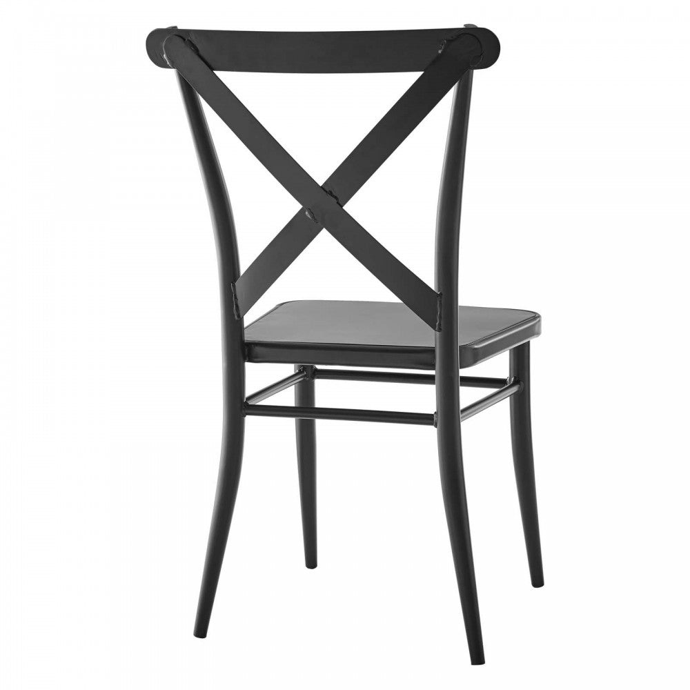 Gear Metal Dining Chairs - Set of 2, Black