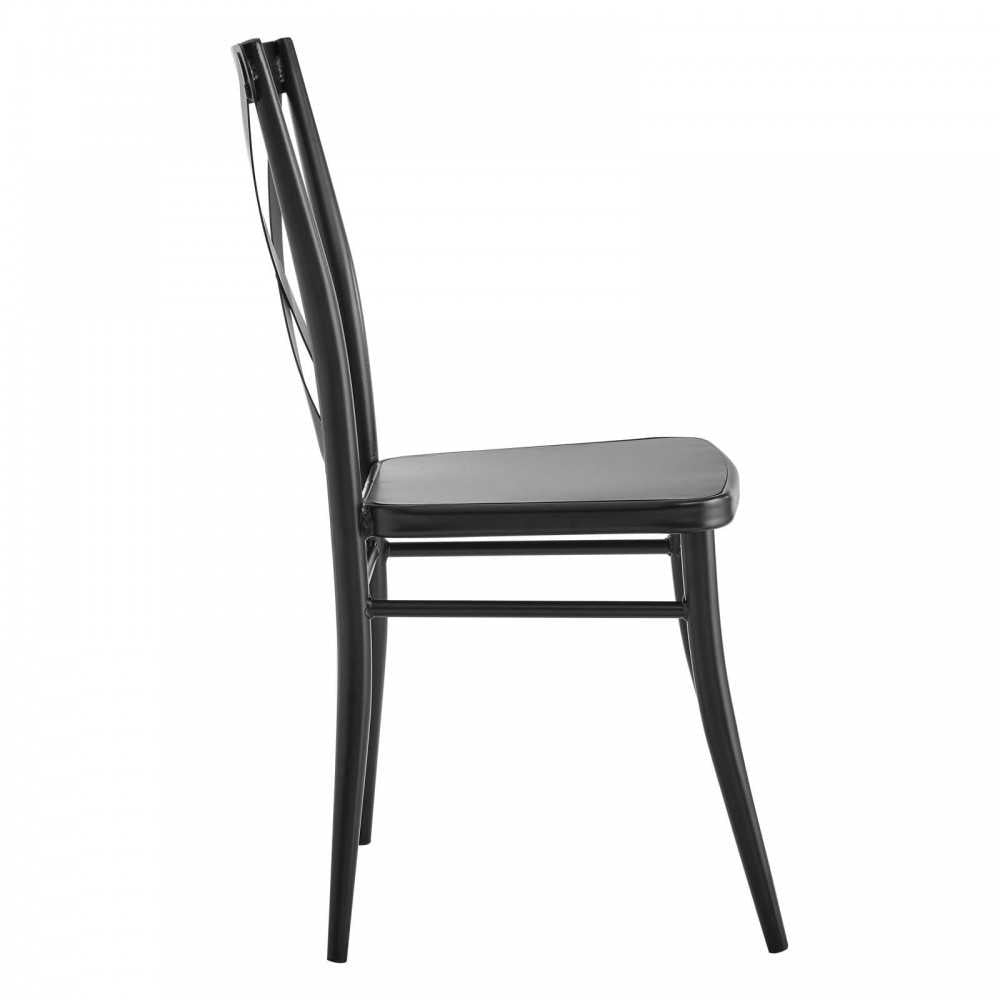 Gear Metal Dining Chairs - Set of 2, Black