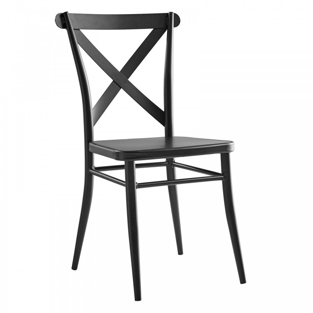 Gear Metal Dining Chairs - Set of 2, Black