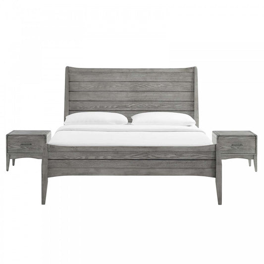 Georgia 3 Piece Full Bedroom Set, Gray, MOD-6720-GRY-SET