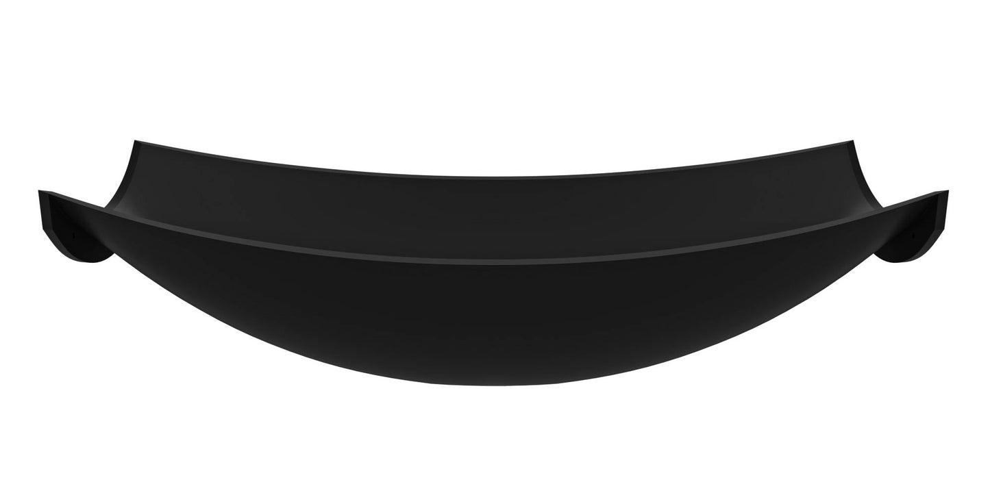 Black Matte 71" Solid Surface Resin Suspended Wall Mounted Hammock Bathtub