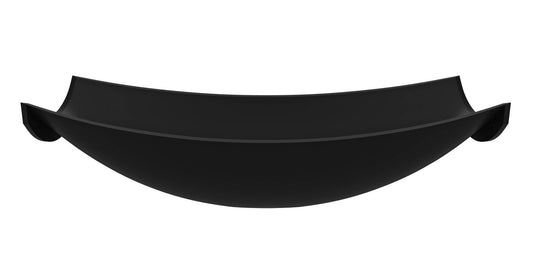 Black Matte 71" Solid Surface Resin Suspended Wall Mounted Hammock Bathtub