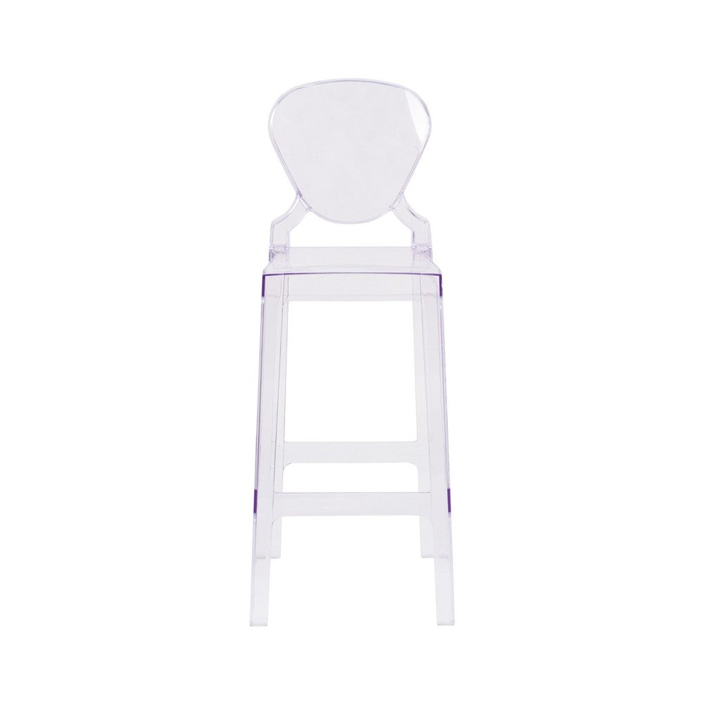 Ghost Barstool with Tear Back in Transparent Crystal