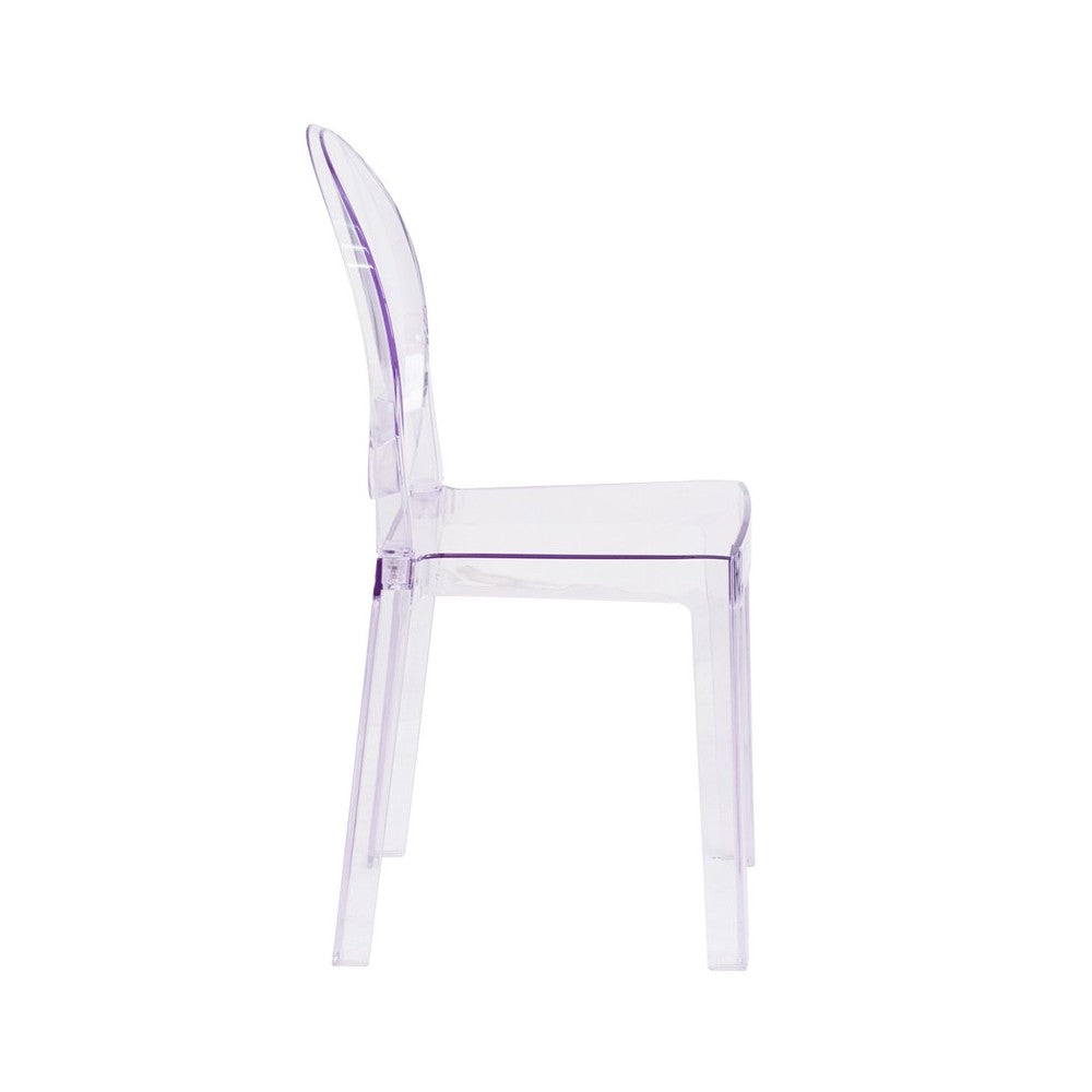 Ghost Chair with Oval Back in Transparent Crystal