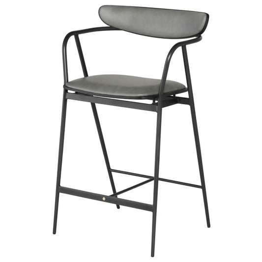 Gianni Dove Leather Counter Stool