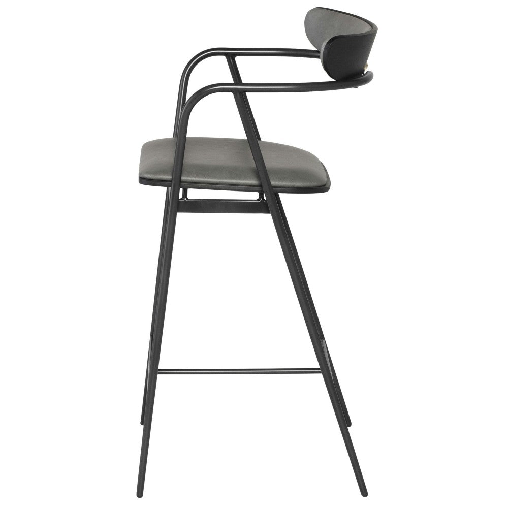 Gianni Dove Leather Counter Stool