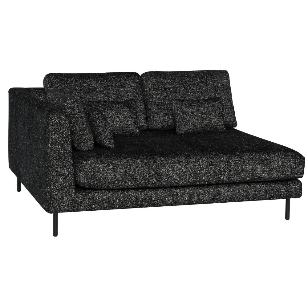 Gigi Salt & Pepper Fabric  Modular Sofa Left